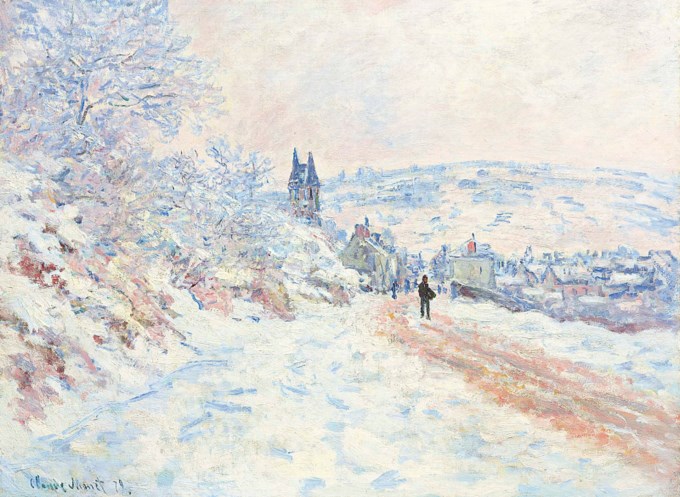 La route de Vétheuil, effet de neige