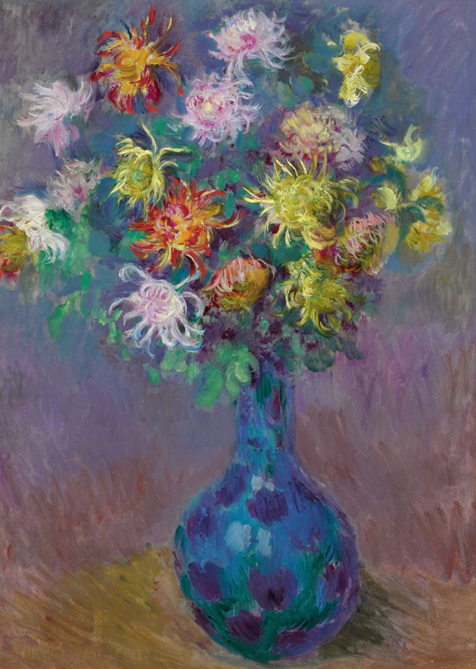 Vase de chrysanthèmes